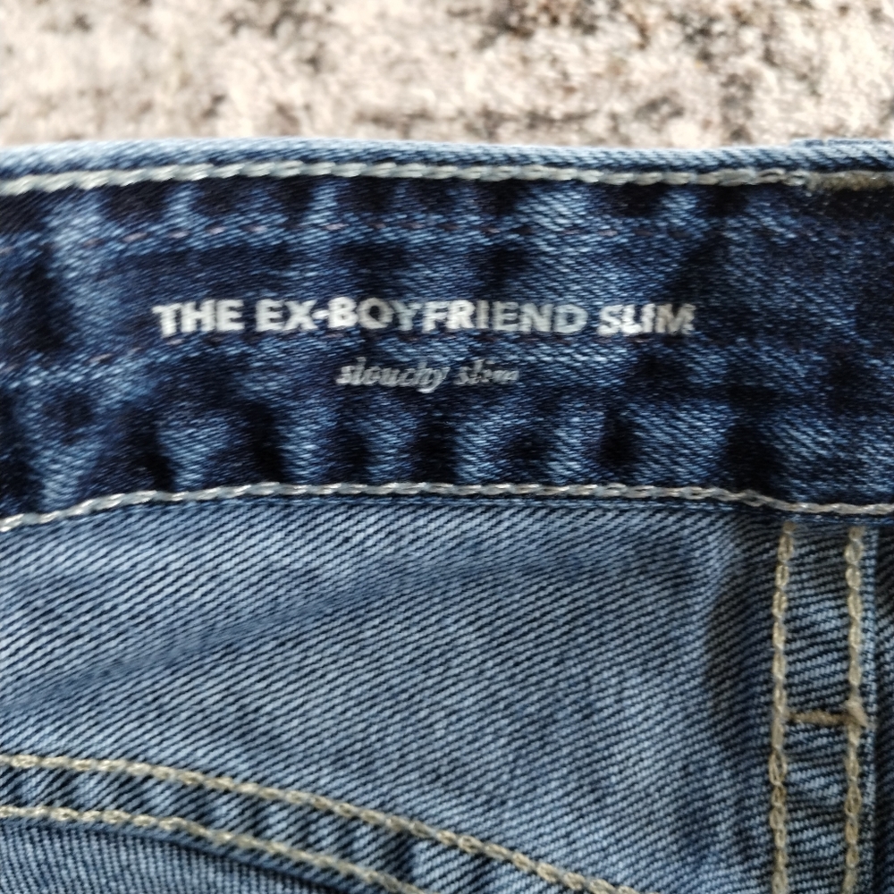 AG Adriano Goldschmied Ex Boyfriend Slouchy Slim Dark Blue Jeans 25 - Picture 8 of 8